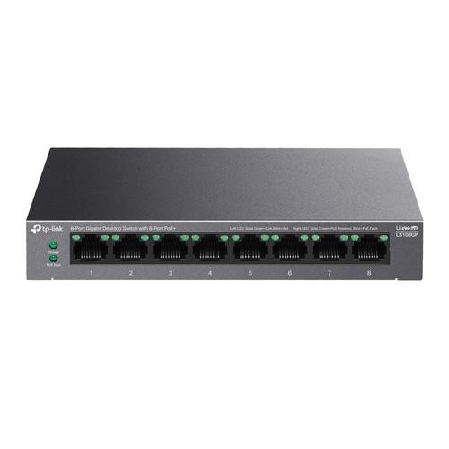 TP-LINK LS108GP 8portový gigabitový desktop switch s 8 porty PoE+ - Novinky AGEMcz