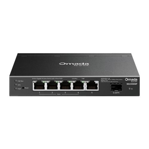 TP-LINK SG2206MP Omada Access 6portový gigabitový switch se 4 porty PoE+ - Novinky AGEMcz