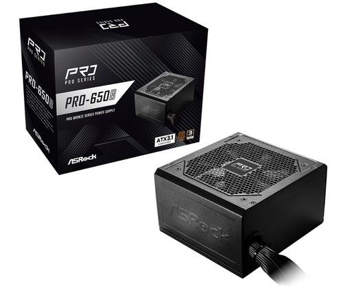 ASROCK zdroj PRO 650W Bronze PRO-650B 80Plus Bronze, ATX3.1 - Novinky AGEMcz